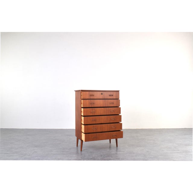 Wood Mid-Century Danish Teak Chest of Drawers, 1960s For Sale - Image 7 of 14