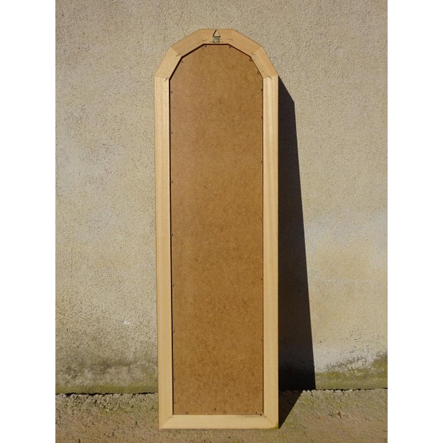 Golden Mirror with Beaded Frame and Fleur-De-Lys, 1980s For Sale - Image 9 of 14