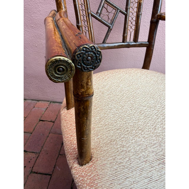 Brown Antique English Brighton Pavilion Armchair For Sale - Image 8 of 10