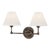 Hudson Valley Lighting Mark D. Sikes Classic No.1 2-Light Wall Sconce, Distressed Bronze For Sale