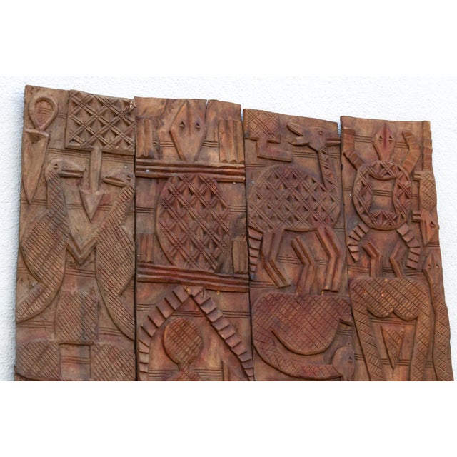 Grand 90" Tall Carved Nupe Door Gate For Sale In Los Angeles - Image 6 of 8