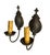 Great old bronze patina. The ornate design is similar to a teardrop shaped fan. Great in any room of your home. These...