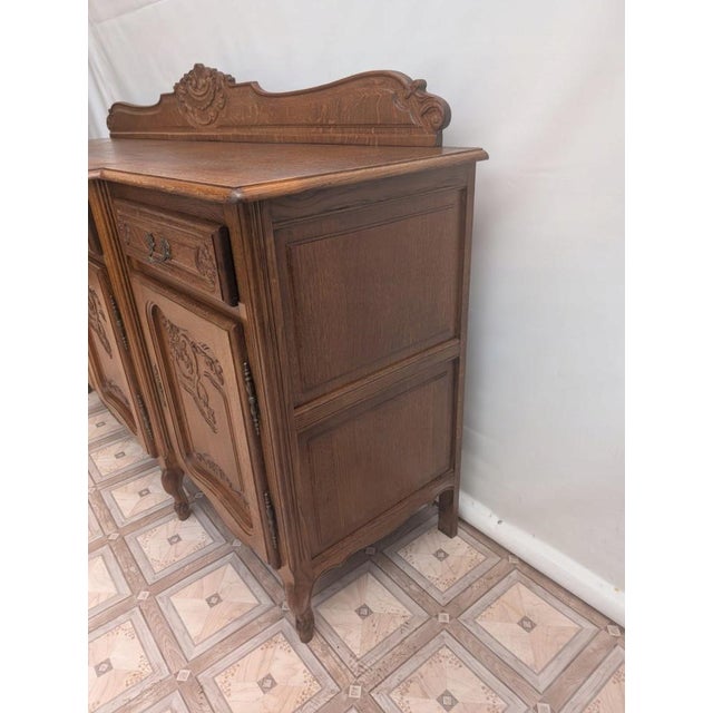 Louis XIV Buffet in Carved Oak For Sale - Image 5 of 11