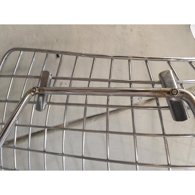 Harry Bertoia Set Six Attributed to Harry Bertoia for Knoll Wire Side Chair Mid-Century Chrome With Covers For Sale - Image 4 of 10