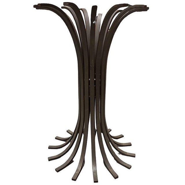 1960s 43" Round Extruded Aluminum Outdoor/Patio Dining Table For Sale - Image 4 of 5