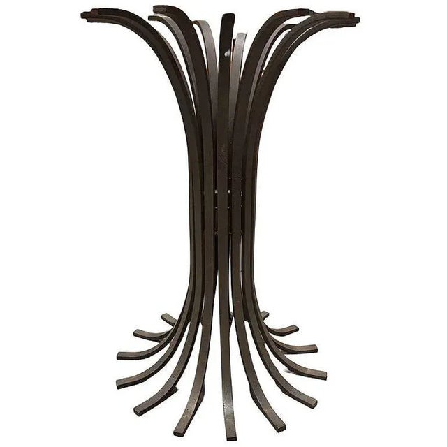 43" Round Extruded Iron Outdoor/Patio Dining Table Coated, 3 Available For Sale - Image 4 of 5