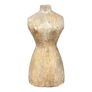 Late 20th Century Carved Wooden Female Torso Sculpture For Sale