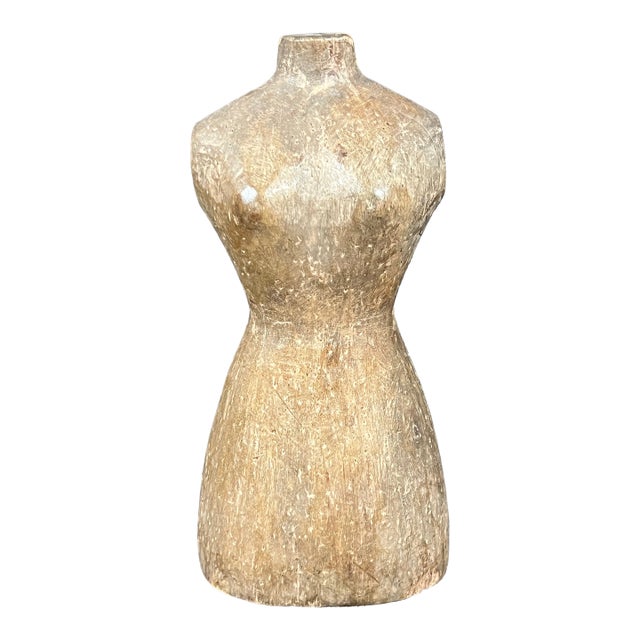 Late 20th Century Carved Wooden Female Torso Sculpture For Sale