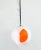 Mid-Century Eclisse Pendant Light in White and Orange Murano Glass, 1960s For Sale - Image 3 of 13