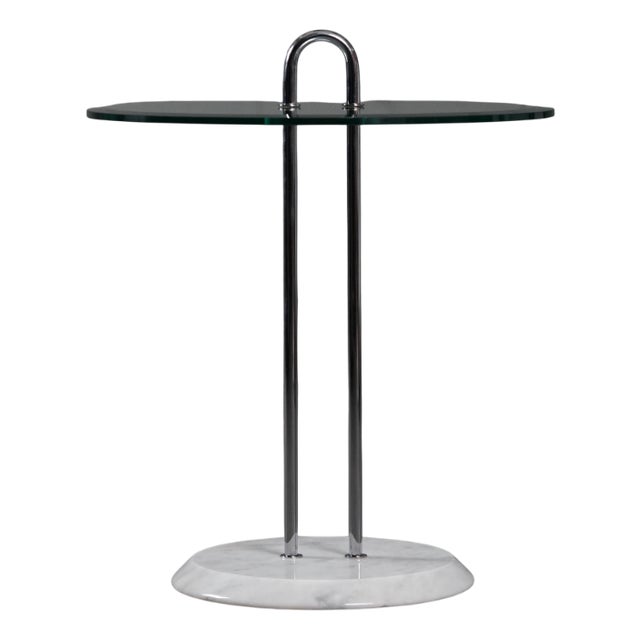 Vintage Round Side Table by Vico Magistretti for Cattelan, 1980s For Sale