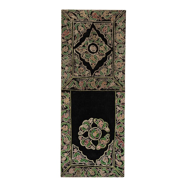 Early 20th Century China Charcoal Textile Wall Hanging For Sale
