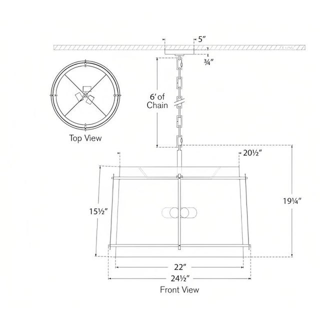 Carrier & Company for Visual Comfort Signature Callaway Large Hanging