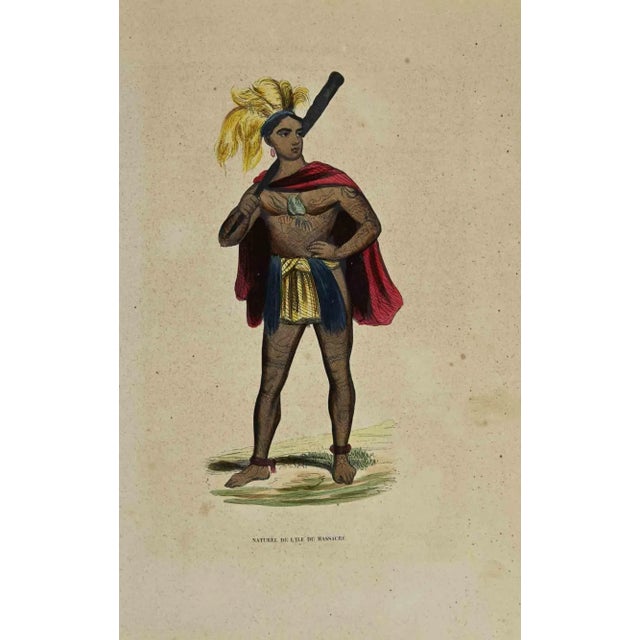 Naturel de l'Ile du Massacre is a hand colored lithographs made by Auguste Wahlen in 1844. Good conditions. The artwork...