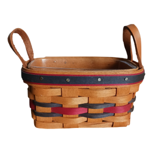 Longaberger Small All Star Basket Hand Woven Brown Christmas 1994