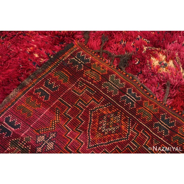 Nazmiyal Collection Vintage Folk Art Purple Moroccan Rug For Sale - Image 4 of 7