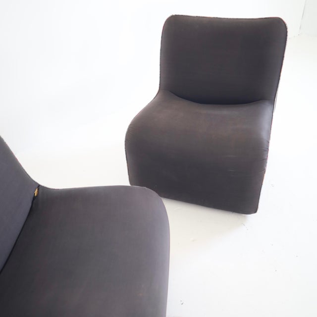 Preview 1980s Slipper Chairs by Preview, a Pair For Sale - Image 4 of 5