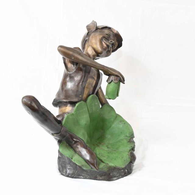 Bronze Garden Pixie Statue Fairey Sculpture Elph For Sale - Image 3 of 4