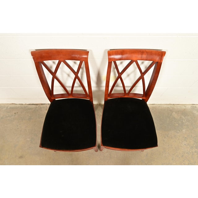 Bernhardt Regency Carved Mahogany Side Chairs or Dining Chairs | Pair For Sale In South Bend - Image 6 of 15
