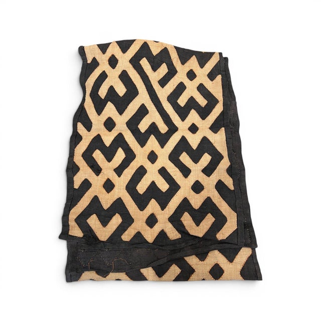 African African Kuba Cloth Long Runner For Sale - Image 3 of 5
