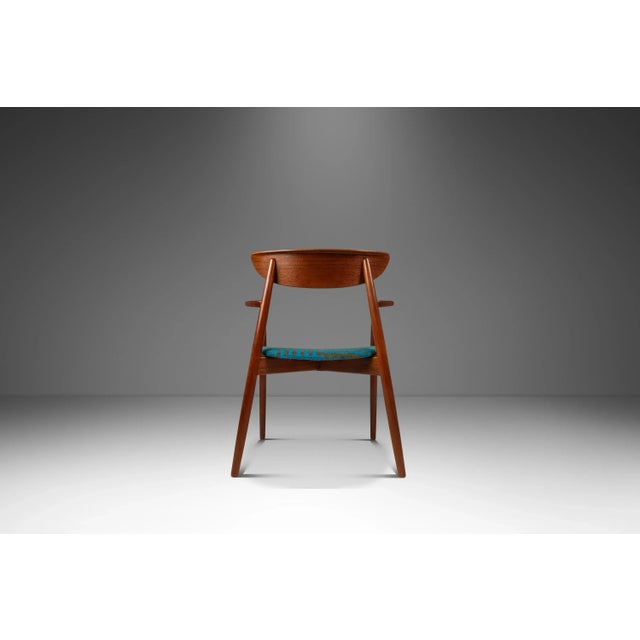 Harry Ostergaard Rare Danish Mid-Century Modern Arm / Desk Chair in Teak Attributed to Harry Østergaard for Randers Møbelfabrik, Denmark, C. 1960s For Sale - Image 4 of 18