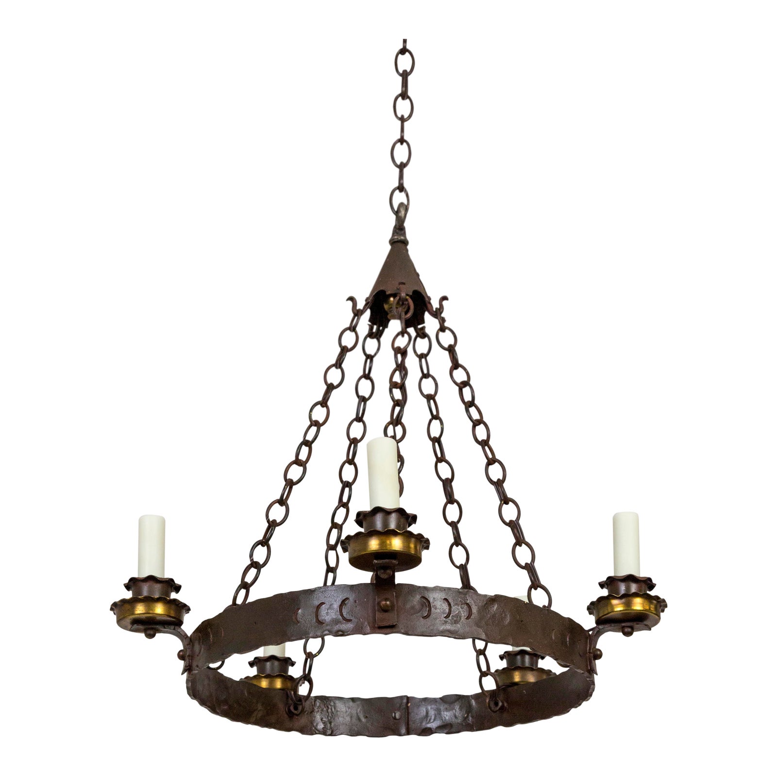 Rustic Medieval Style Wrought Iron Chandelier Chairish