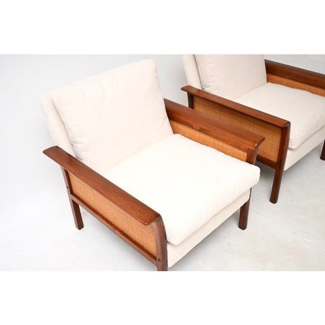 Wood Vintage Scandinavian Armchairs attributed to Knut Sæter for Vatne Mobler, 1960, Set of 2 For Sale - Image 7 of 11