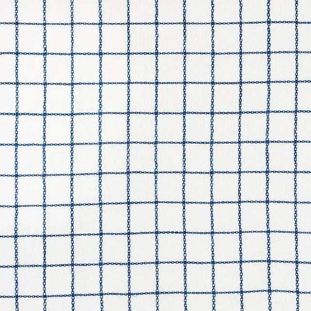 Sample - Schumacher X Vogue Living Agnes Sheer Fabric in Navy For Sale