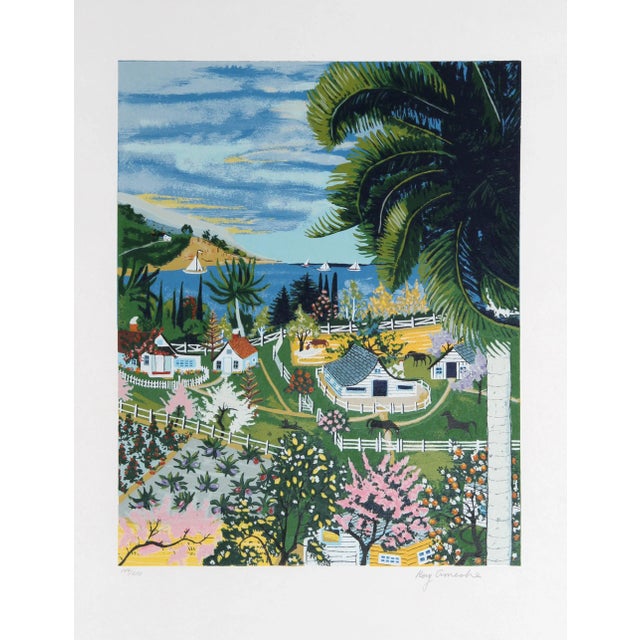 Folk Art Malibu, CA, Kay Ameche Screen Print For Sale - Image 3 of 3