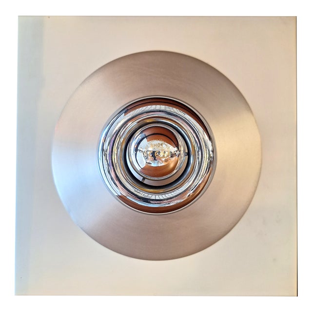Wall Lamp in Aluminum and Metal, Italy, 1970s For Sale