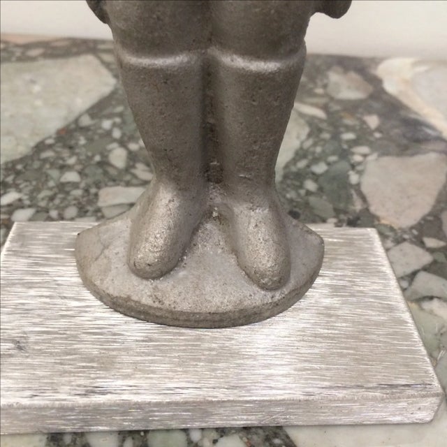 Vintage Metal Soldier Figure on Base For Sale In Providence - Image 6 of 7