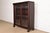 Victorian R. J. Horner Style Antique American Empire Carved Mahogany Leaded Glass Front Double Bookcase Cabinet, Circa 1890s For Sale - Image 3 of 11