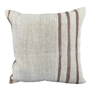 Turkish Hemp Pillow Cushion Natural Beige Brown Pillow Cushion Cover 24x24 For Sale