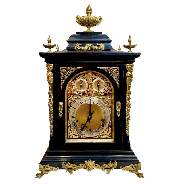 Antique Winterhalder & Hofmeier Bracket Clock** Rare Find Good Condition For Sale - Image 10 of 10