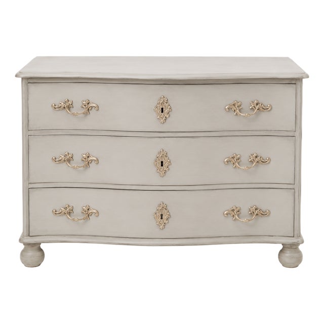 Antique French Commode — Scandinavian Grey Wash For Sale