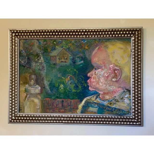 Contemporary Elephant Baby Bottle, Figurative Oil Painting, by Van Ness For Sale - Image 3 of 6