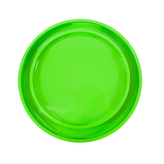 2020s Saint Tropez Round Tray Set of 2 - Green For Sale - Image 5 of 10