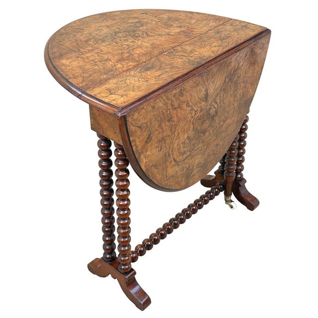 Victorian Sutherland Coffee Table in Burr Walnut, 1870 For Sale - Image 10 of 13
