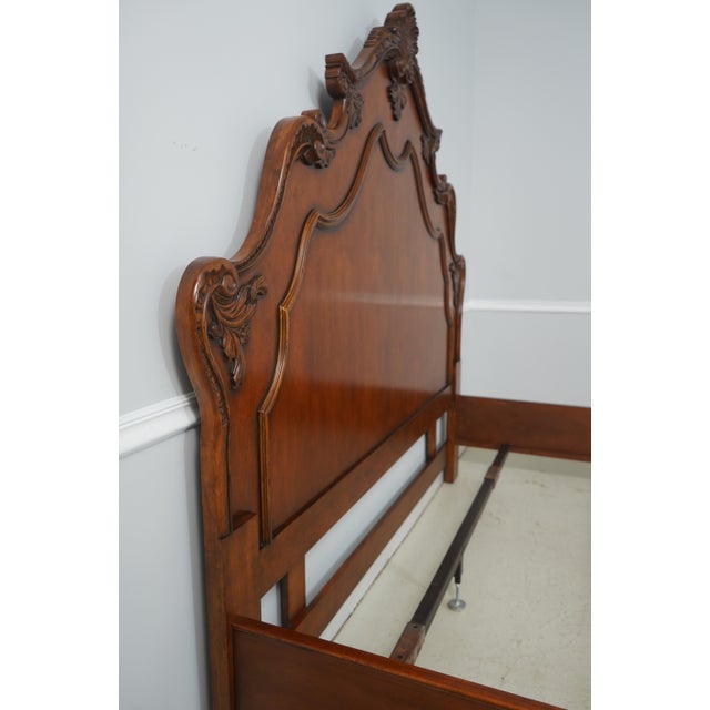 Century Furniture Century King Size French Style Cherry Bed For Sale - Image 4 of 18