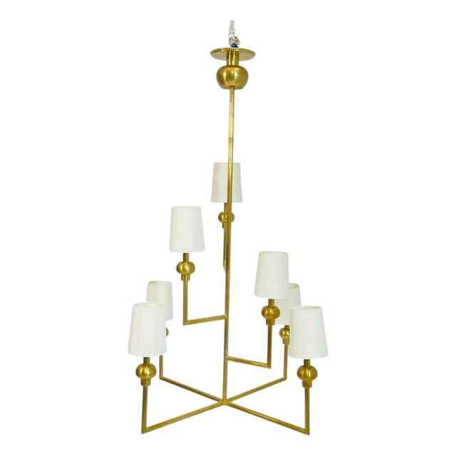 Paloma Contreras "Comtesse" Brass Chandelier for Visual Comfort Signature For Sale