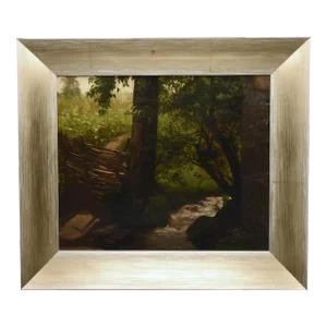 Late 19th Century Henry Mosler - Original Oil on Canvas Landscape Painting, Framed