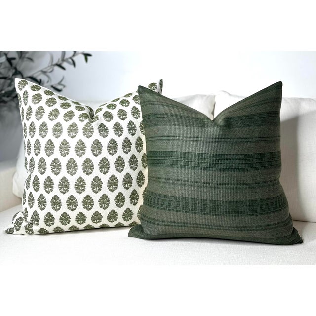 Kamut Woven Pillow Cover ⭐️ Ships Within 1-2 Days On the Front: Striped Woven Fabric On the Back: Ivory Linen or...