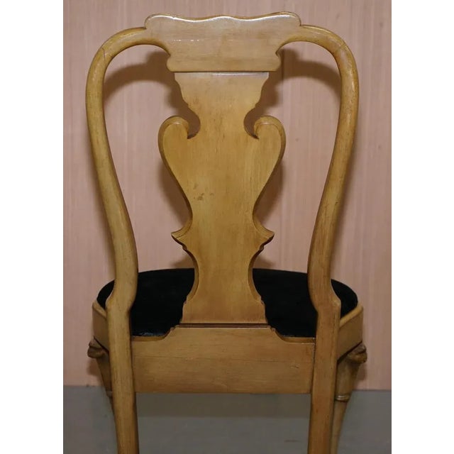 Walnut Queen Anne Dining Chairs, Set of 4 For Sale - Image 14 of 18