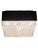 Industrial Mid 20th Century Modernist Original Flush-Mount Chandelier in Frosted Art Glass & Black Metal For Sale - Image 3 of 16