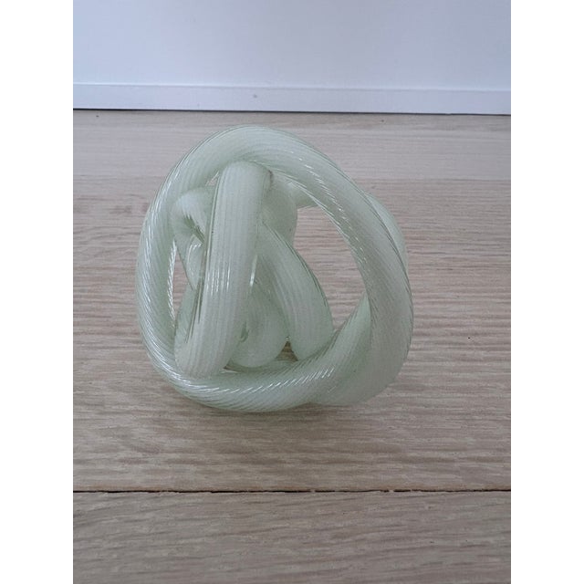 Beautiful ribbed texture. White but with a very very slight greenish hue. About 3.5" diameter, 3" high. No chips....