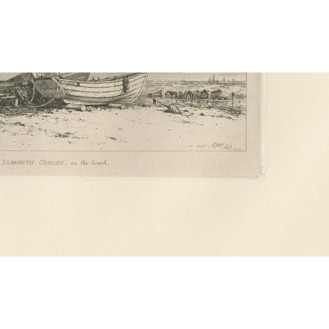 E.W. Cooke, Great Yarmouth Fishing Boats, 1828, Etching For Sale - Image 6 of 12