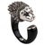 Miriam Salat Lion Head Art Deco Sterling Silver Black Resin & White Topaz Ring For Sale - Image 15 of 18