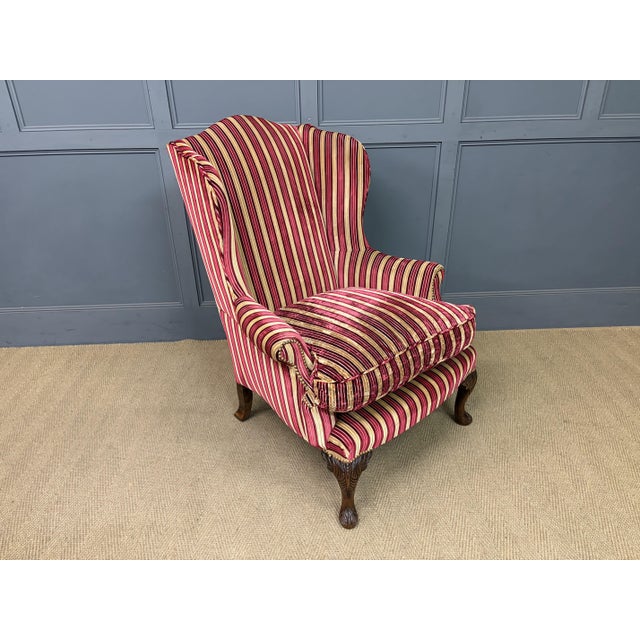 Upholstered Wing Lounge Chairs, 1920, Set of 2 For Sale - Image 14 of 17