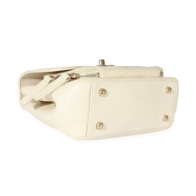 Cream Caviar Mini Business Affinity Flap For Sale In New York - Image 6 of 8