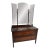 Early 20th Century Wood Dresser With Tri-Fold Mirror For Sale