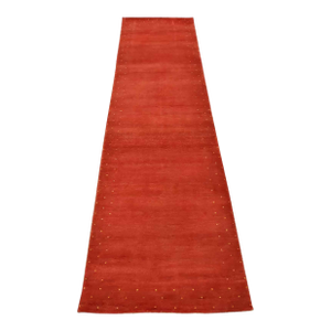 Gabbeh Runner 2’11” X 10’1” Red Wool Contemporary Hand-Knotted Oriental Rug